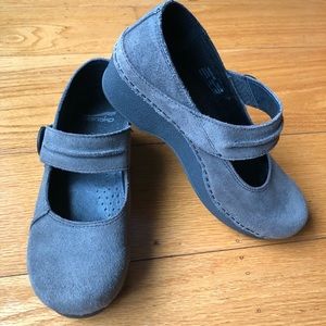 Dansko Mary Jane Gray Suede Clogs